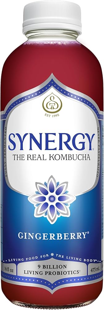 Amazon.com: SYNERGY The Real Kombucha - Gingerberry - 16 fl oz