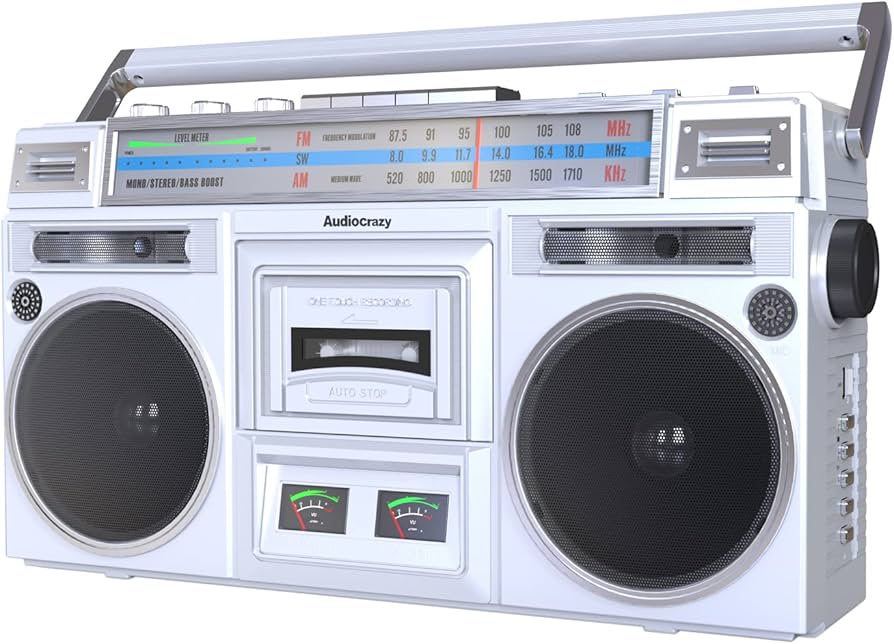 Amazon.com: Audiocrazy Retro Boombox Cassette Player AM/FM