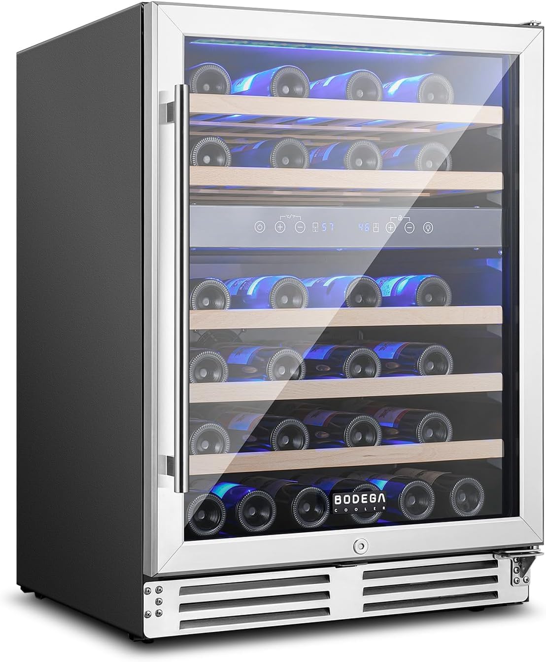 BODEGACOOLER Wine Cellar with Glass Door,24 Inch Dual Zone Wine