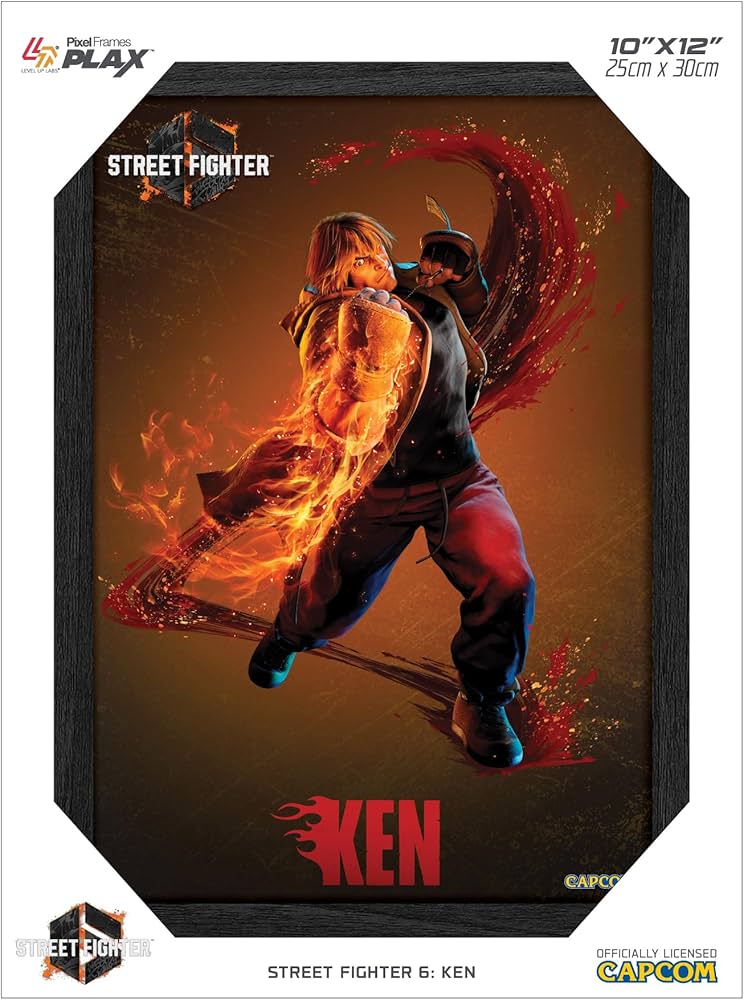 Amazon.com: Level Up Labs Pixel Frames PLAX: Street Fighter 6: Ken