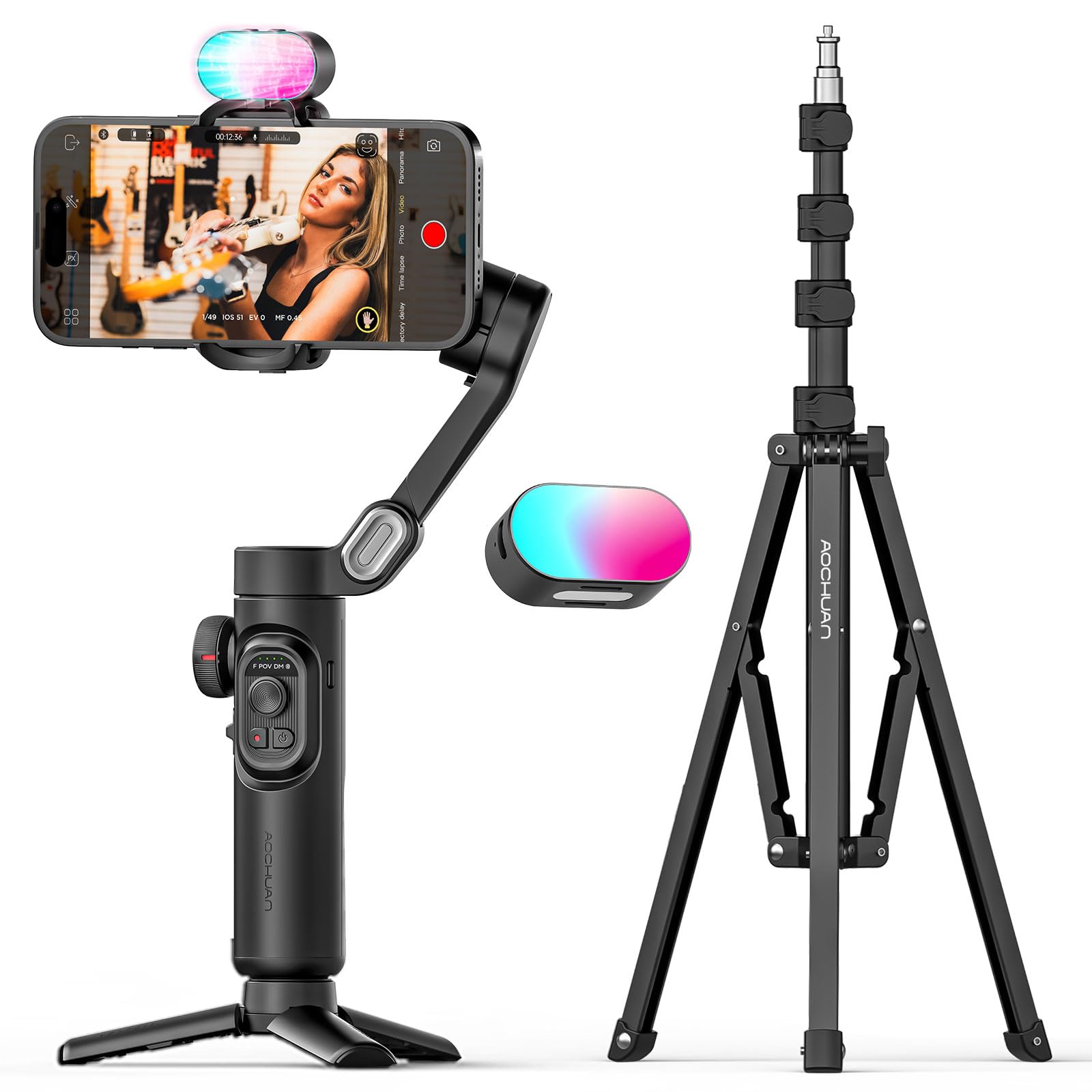 Amazon.com: Gimbal Stabilizer Smartphone for iPhone Video w/ 1.7M