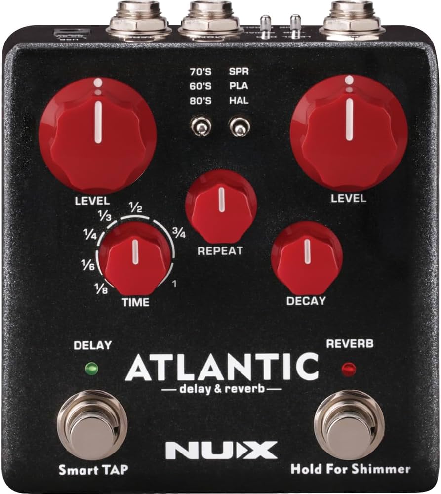 Amazon.com: NUX NDR-5 NUX | Atlantic Delay & Reverb Pedal,Black