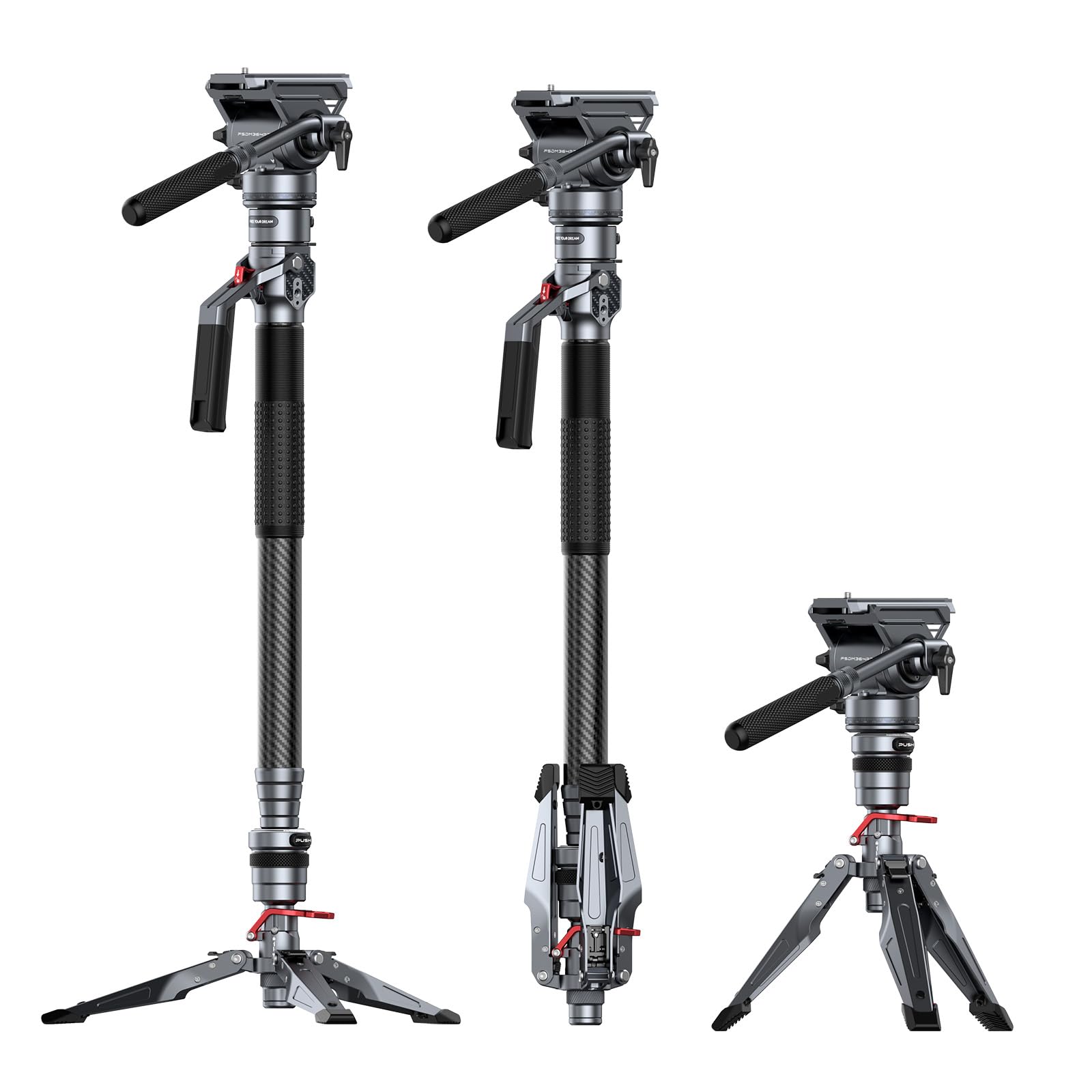 Amazon | SmallRig 175cm カーボンファイバー製ビデオ一脚 カメラ用