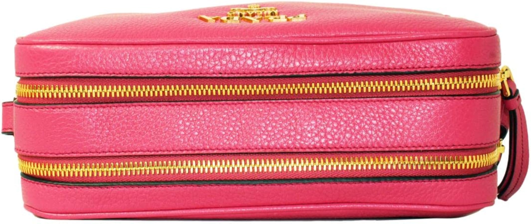 Prada 1BH079 Peonia Pink Vitello Phenix Leather Double Zip