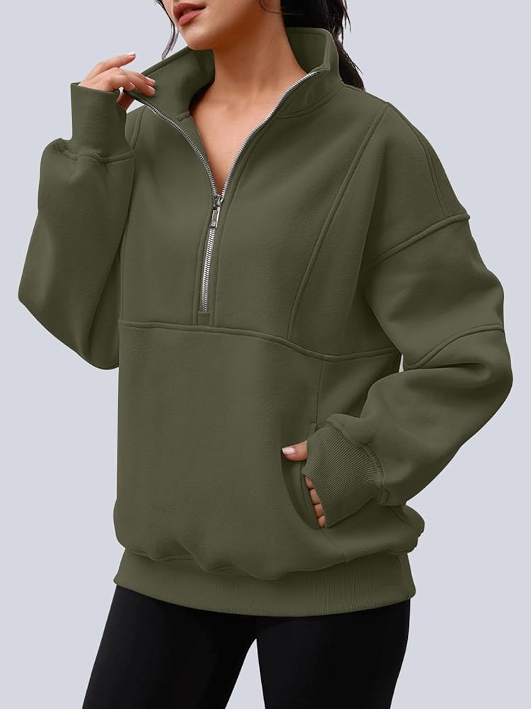 Amazon.com: AUTOMET Womens Quarter Zip Oversized Sweatshirts Teen