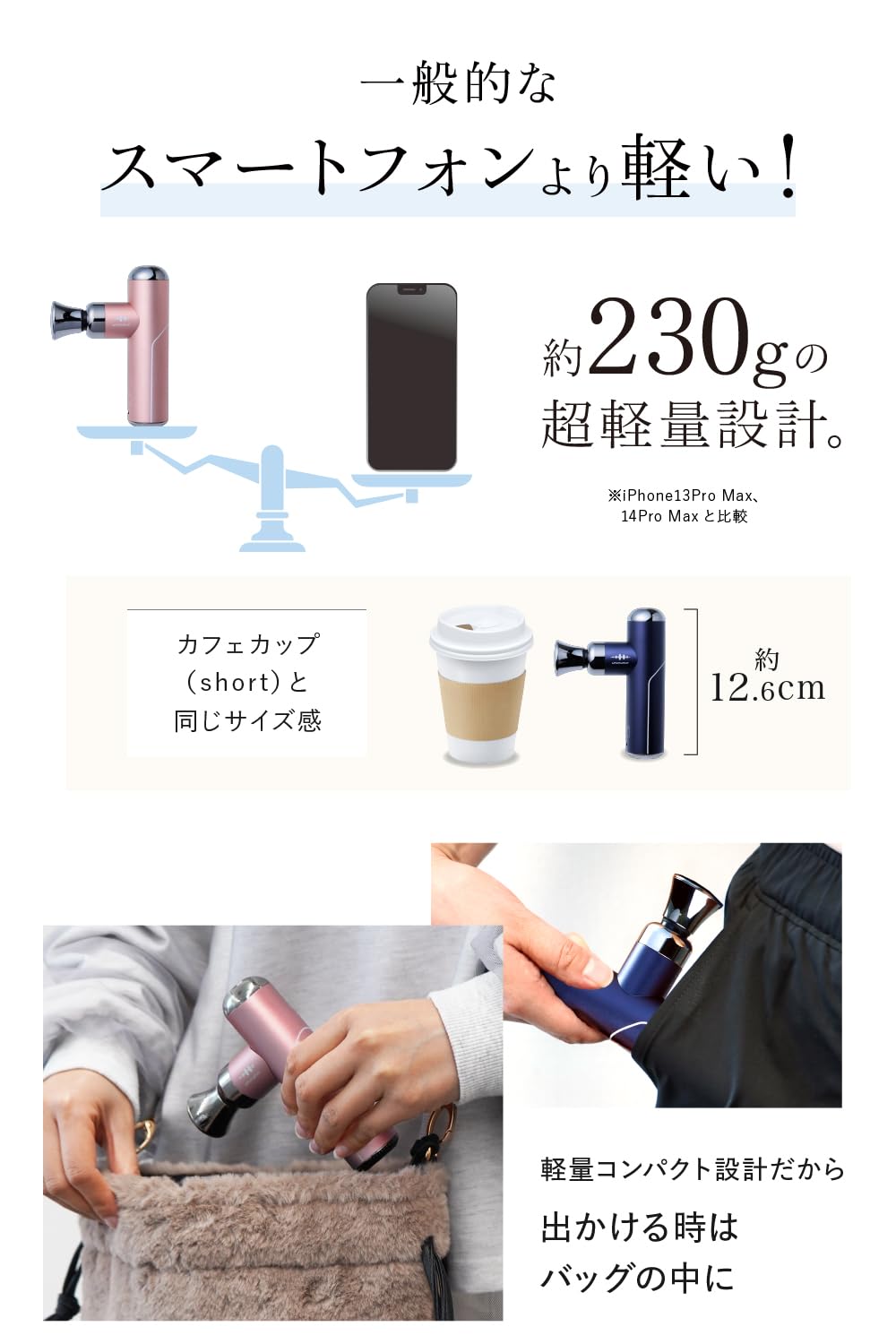 Amazon | wavewave 筋膜リリースガン ハンディガン mini ミニ 筋膜ガン