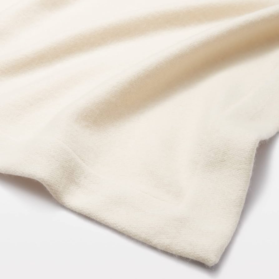 Amazon｜無印良品 カシミヤ混毛布 アイボリー シングルサイズ 140