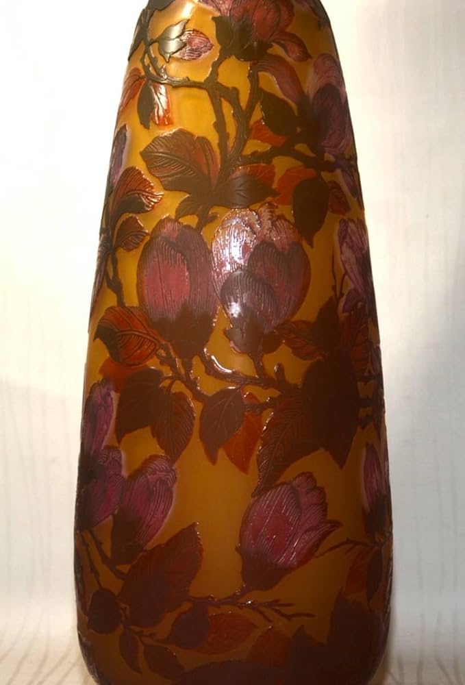 Amazon.co.jp: 初荷です エミール ガレ風 花草文フラワーベース 花瓶