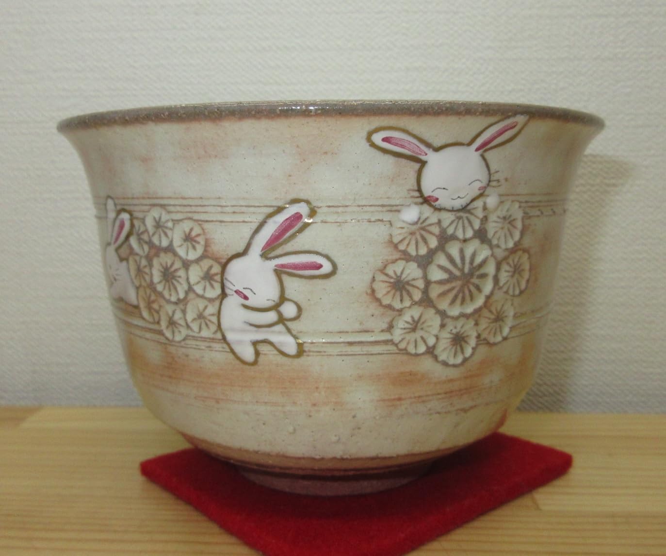 Amazon | 【逢絢亭】茶道具 茶碗 抹茶碗 抹茶茶碗 京焼 花三島 月見兎