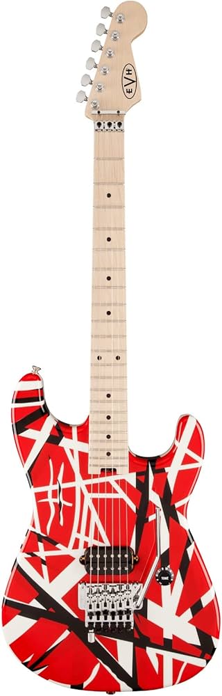 Amazon.com: EVH Striped Series - Red with Black Stripes : Musical