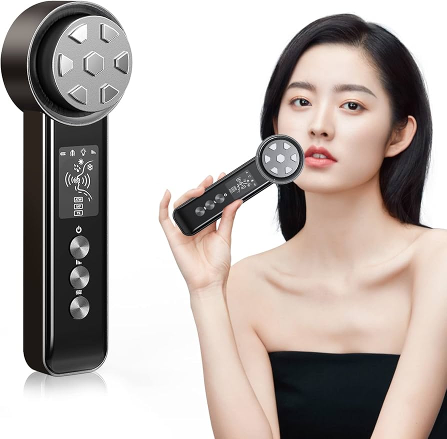 Amazon.co.jp: 美顔器 RF 温冷美顔器 ems LED光 EP 温冷ケア 1台10役 5