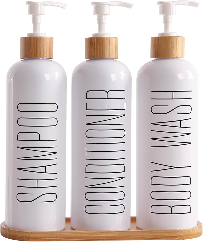 Amazon.com: Prus Waso Shampoo and Conditioner Dispenser, Contains