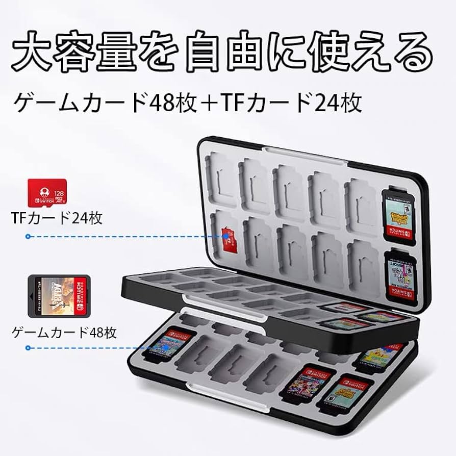 Amazon.co.jp: Limeng Switch ゲームソフト 48枚ゲームカード収納