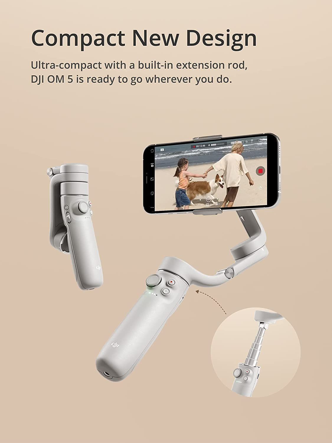 Amazon.com: DJI OM 5 Smartphone Gimbal Stabilizer, 3-Axis Phone
