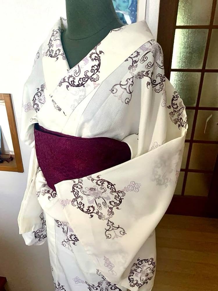 Amazon.co.jp: 未着用洗える着物 単衣 化繊 トールサイズ Lサイズ