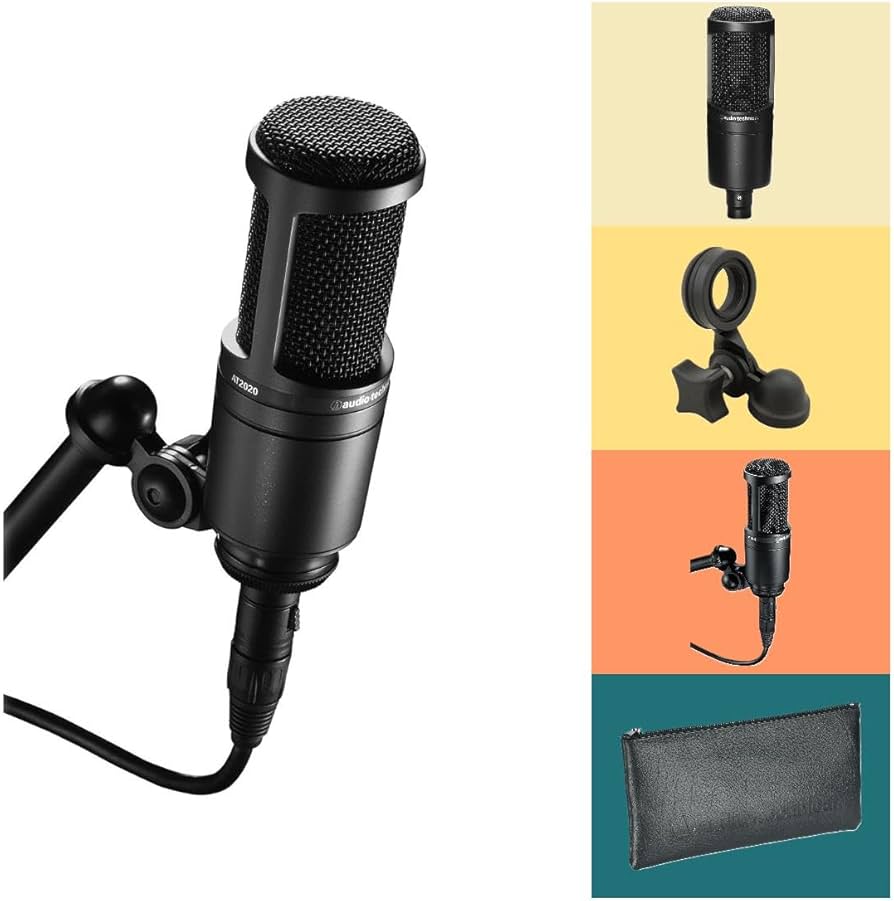 Amazon.com: Audio Technica AT2020 Condenser Studio Microphone