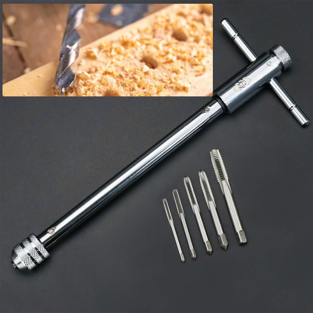 Amazon.co.jp: ねじタップ ラチェット タップホルダー 6点セット T型