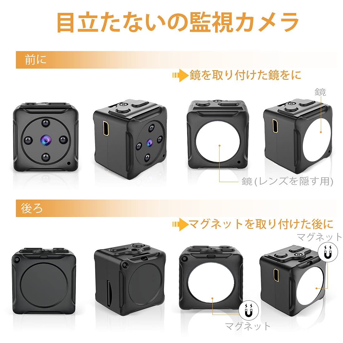 Amazon.co.jp: 小型カメラ 隠しカメラ-ZZCP 1080P HD超小型カメラ 電池