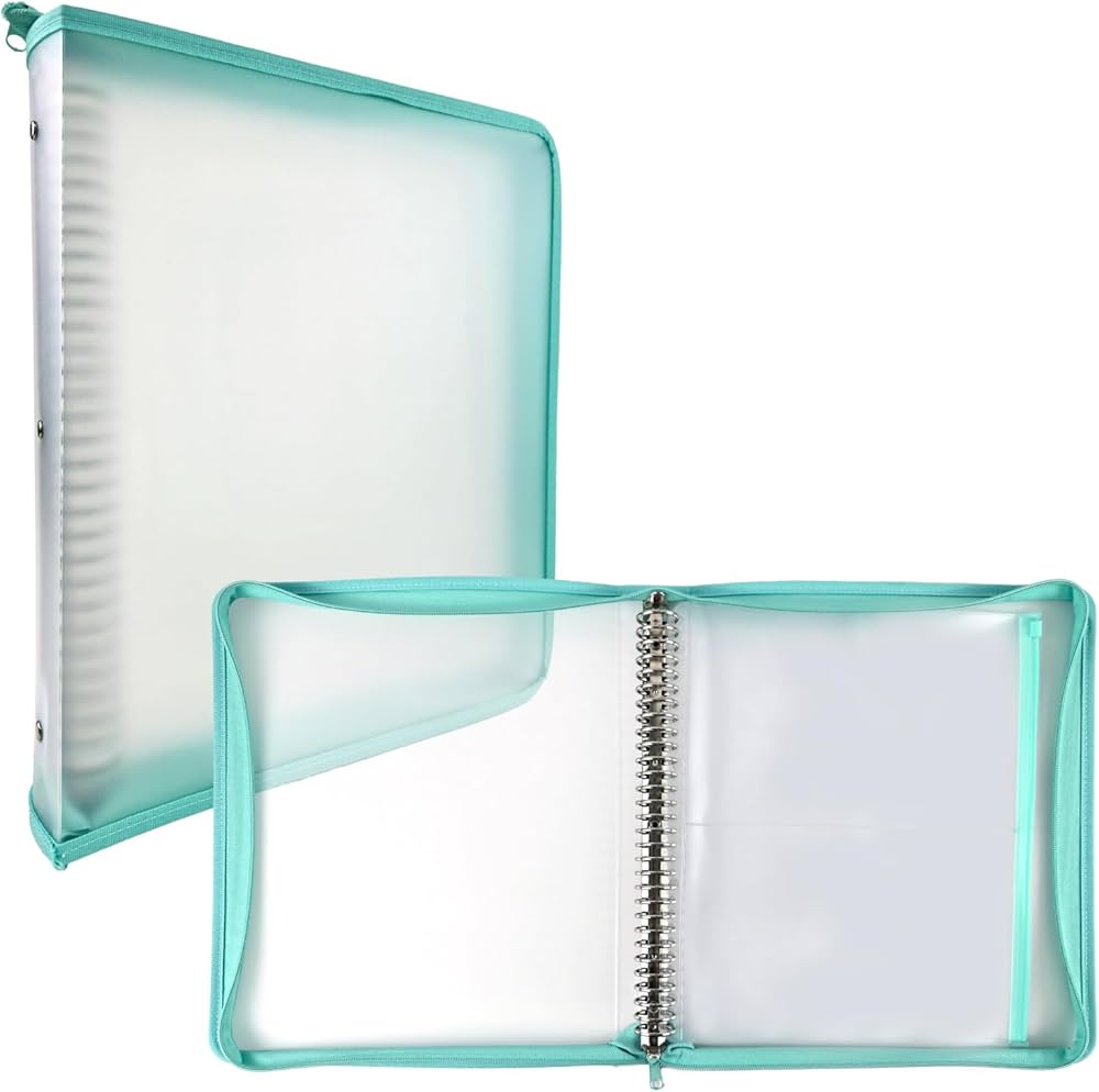 Amazon | mottoカミモノフリーク ファスナー付きバインダー ミント