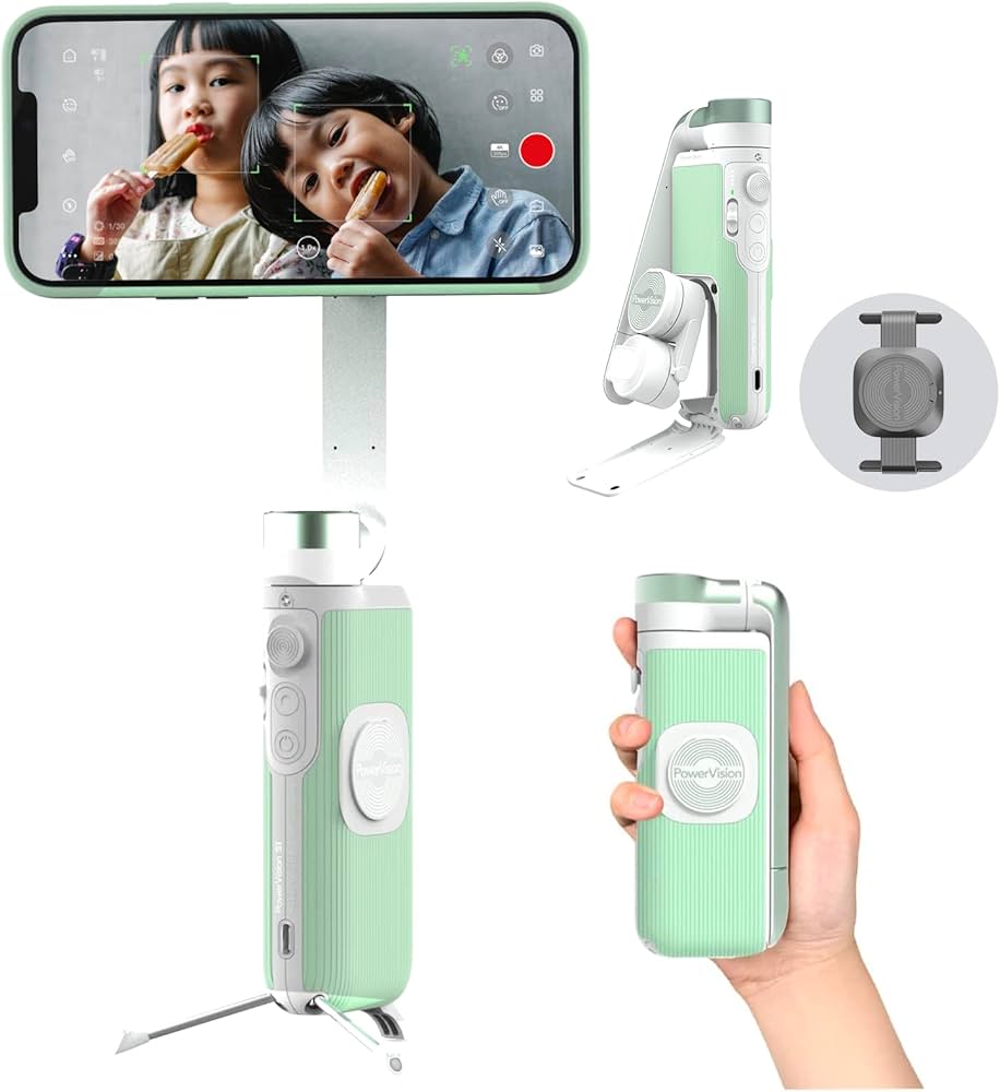Amazon | PowerVision スマートフォン用ジンバルカメラ - 3軸ジンバル