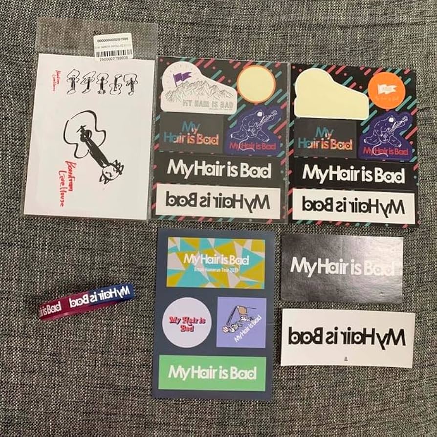 Amazon.co.jp: My Hair is Bad マイヘア ステッカー ラバーバンド 7点