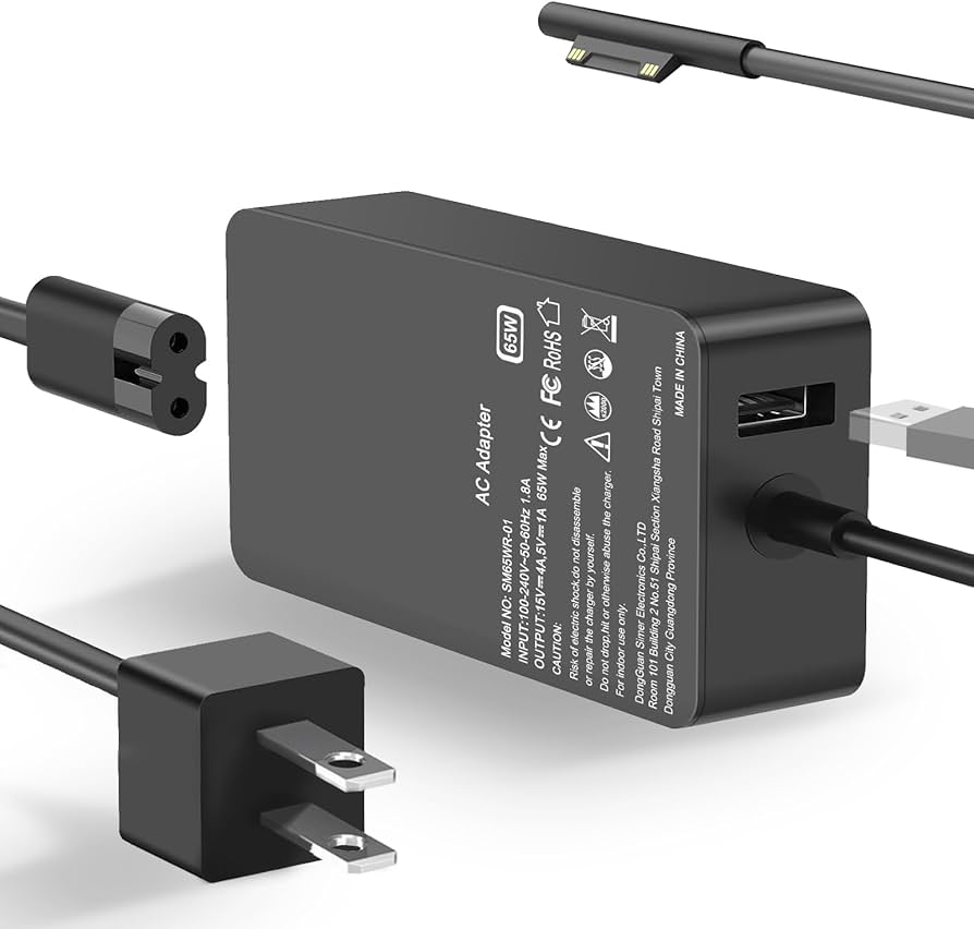 Amazon.com: 65W Surface Pro Laptop Charger Compatible with