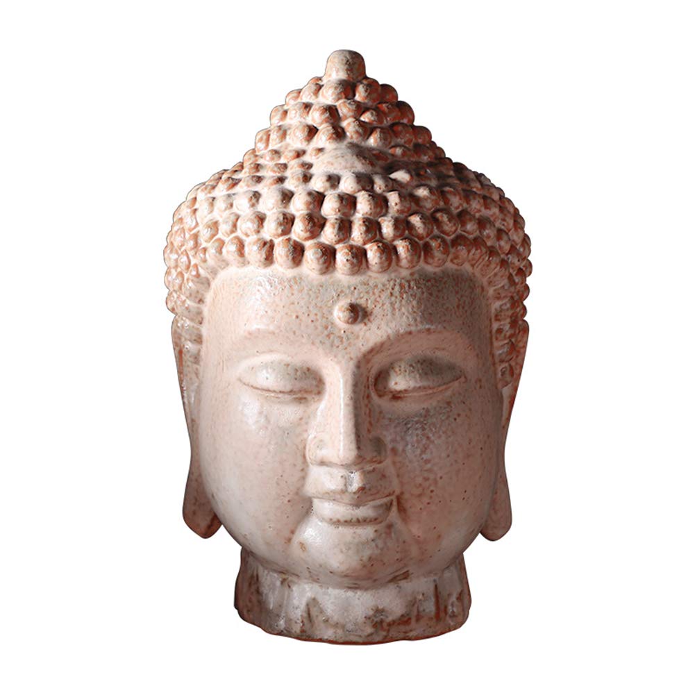 Amazon｜ブッダヘッド像、ブッダヘッドガーデンオーナメント彫刻陶芸