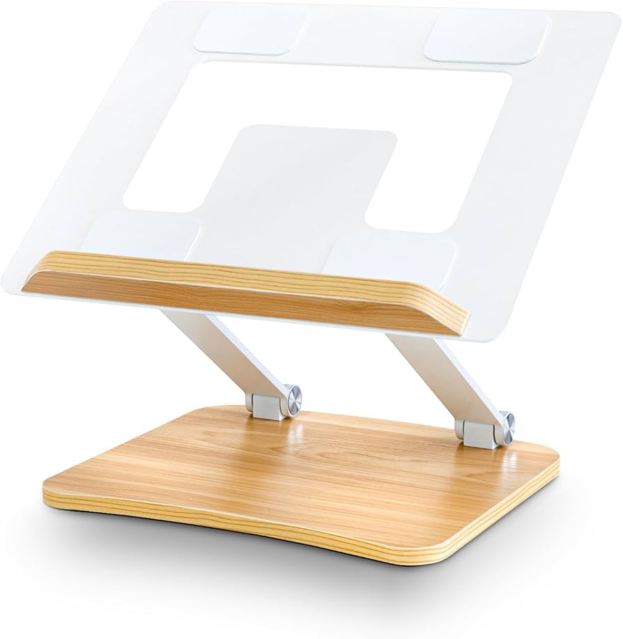Amazon.co.jp: 木製ノートパソコンスタンド 【インテリアになじむ
