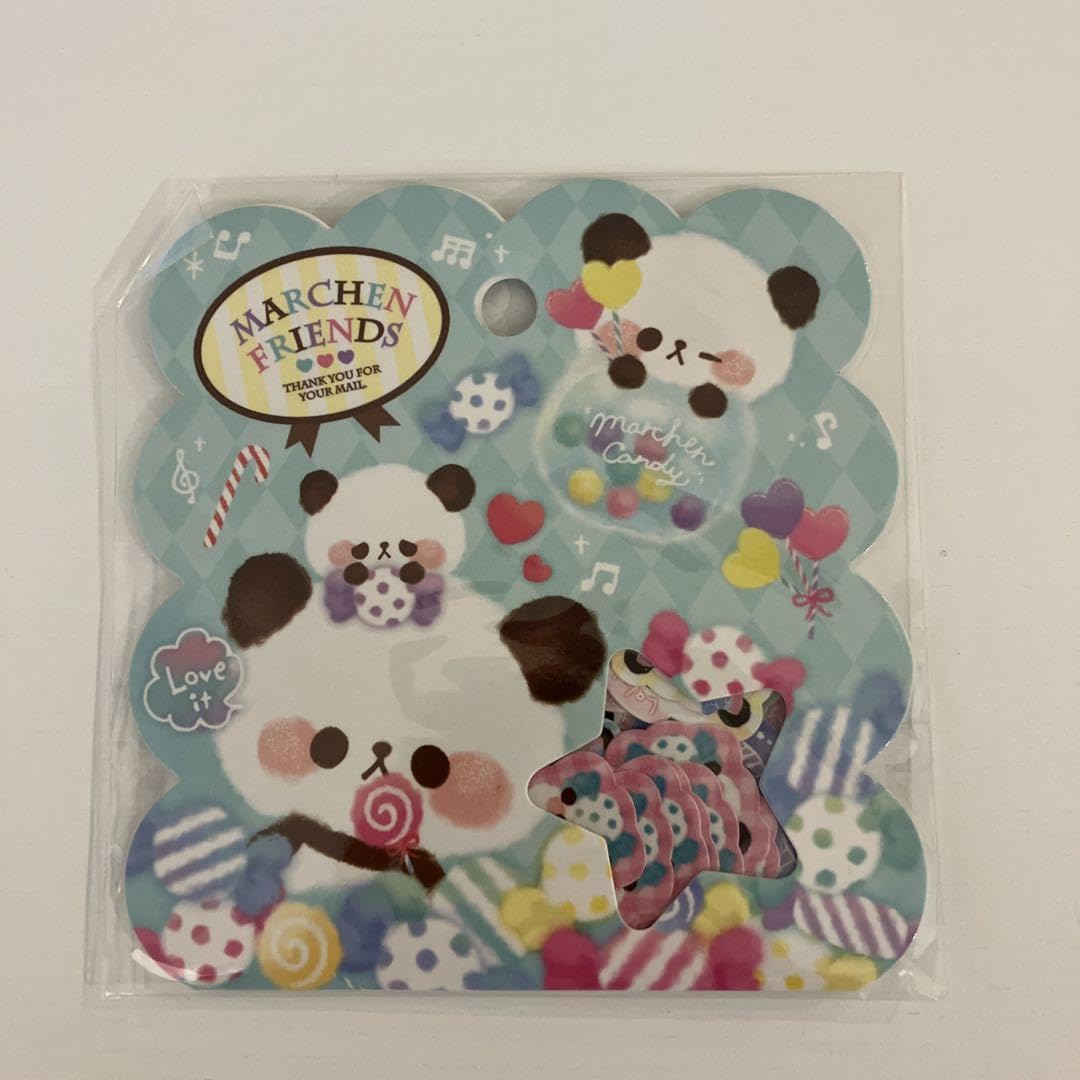 Amazon.co.jp: 平成レトロ シール フレークシール パンダ : 文房具