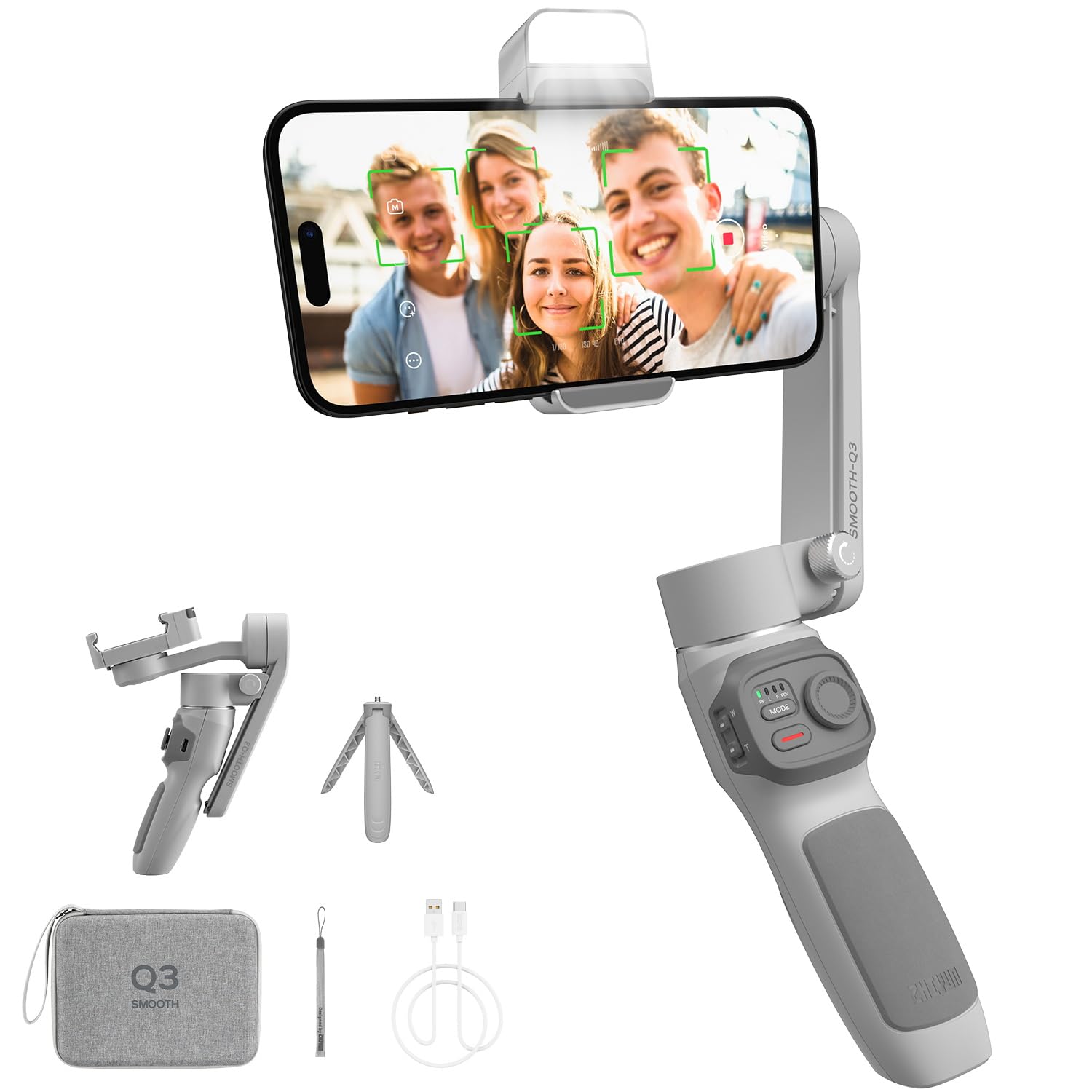 Amazon.com: Zhiyun Smooth Q3 Combo, 3-Axis Phone Gimbal with Fill