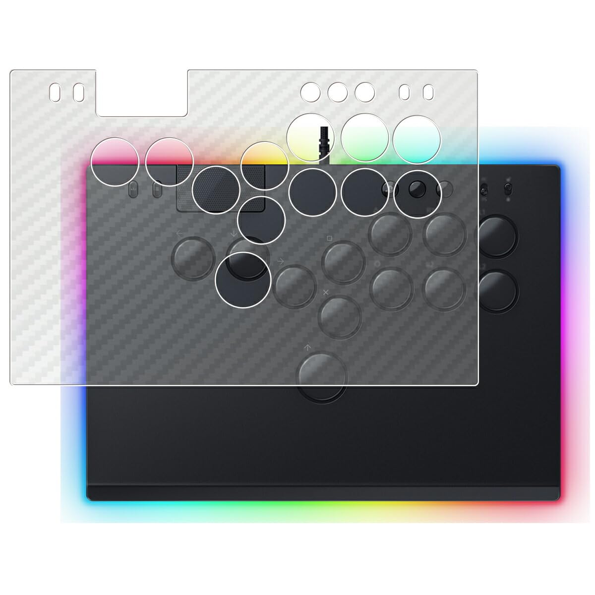 Amazon | ClearView Razer Kitsune用 [カーボン調 クリア] 保護