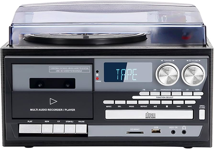 Amazon.com: Record Player 9-in-1 3 Speed Turntable with Bluetooth