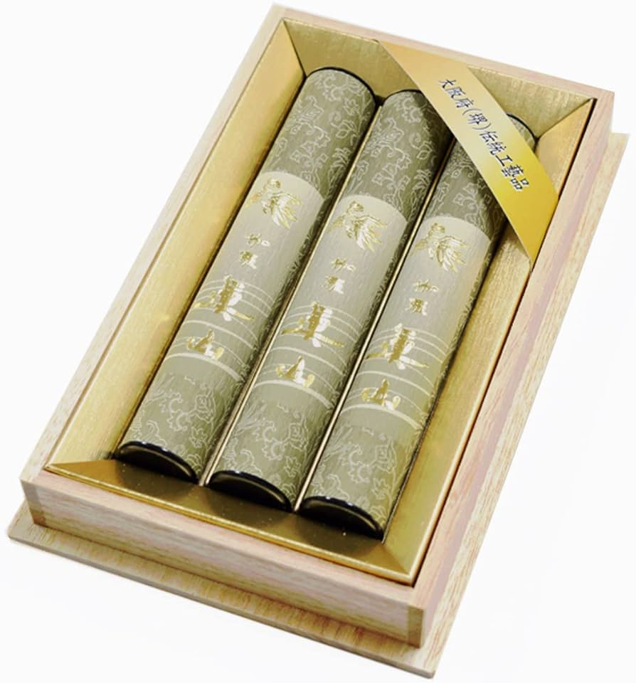 Amazon｜線香 ギフト 伽羅 3筒 桐箱 堺線香 真山 おもいや｜線香