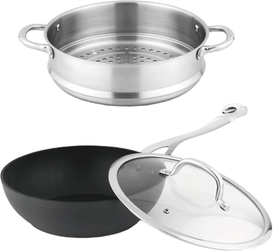 Amazon.co.jp: 【IH ガス火対応】 SESORA ウォックパン 蒸し器