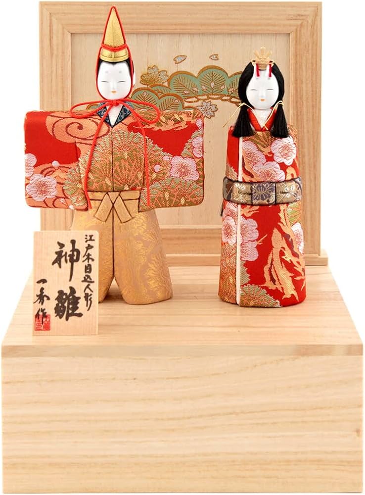 Amazon | 雛人形 コンパクト 一秀 ひな人形 木目込人形飾り 収納飾り