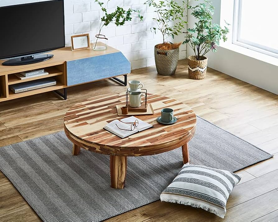 Amazon.co.jp: 円卓 ローテーブル ちゃぶ台 センターテーブル リビング