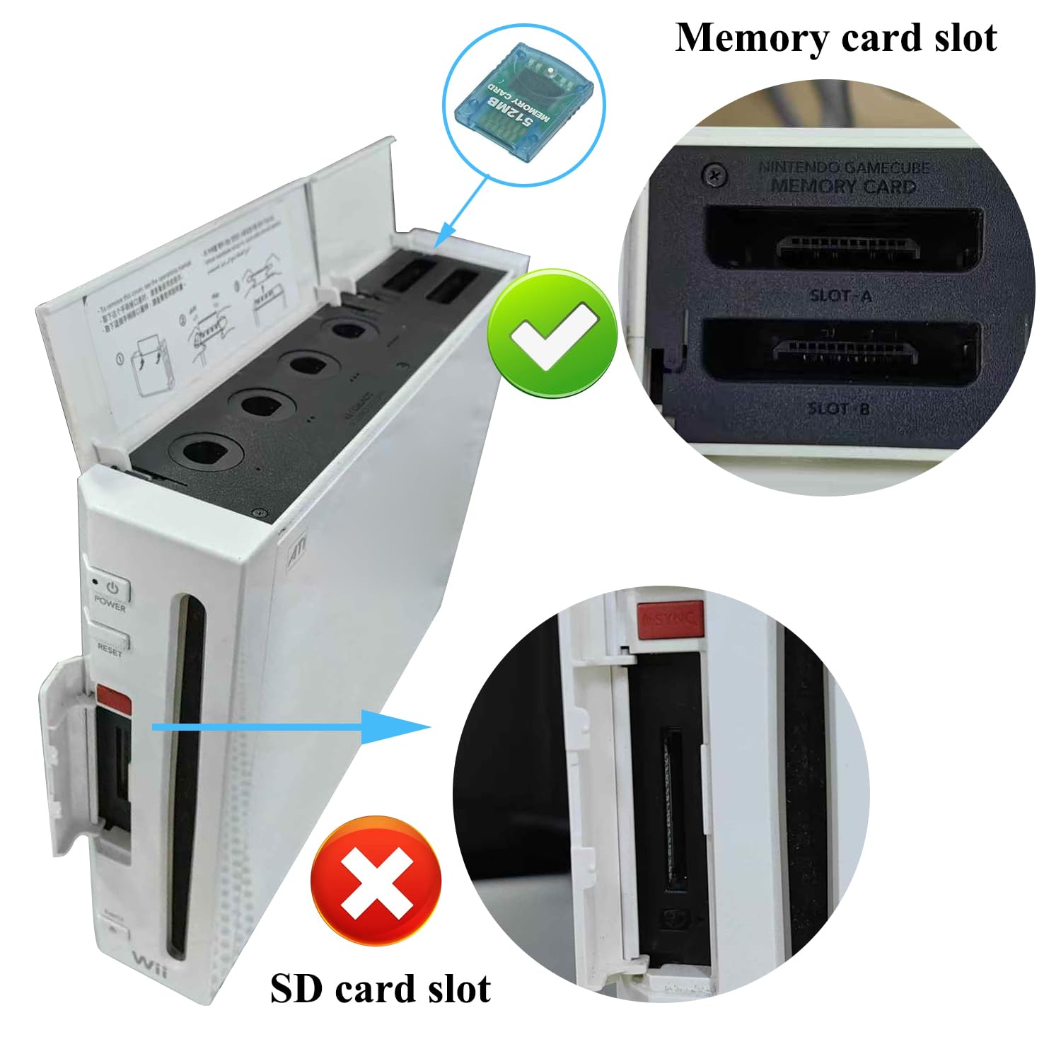 Amazon.co.jp: OSTENT メモリーカード Nintendo Wii ゲームキューブ