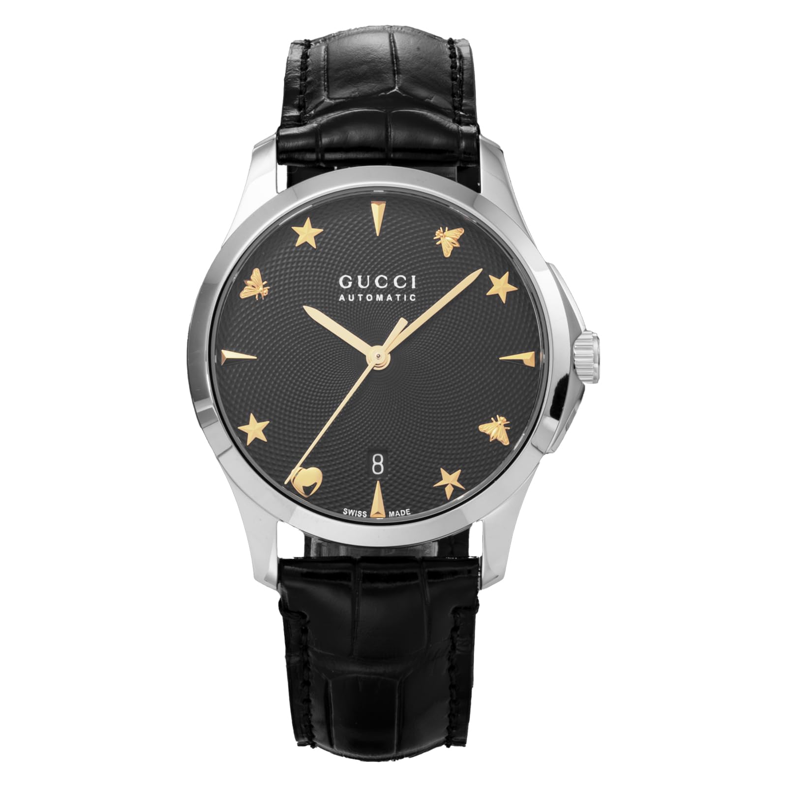 Amazon.co.jp: 腕時計 GUCCI(グッチ) YA126469A ﾌﾞﾗｯｸ文字盤