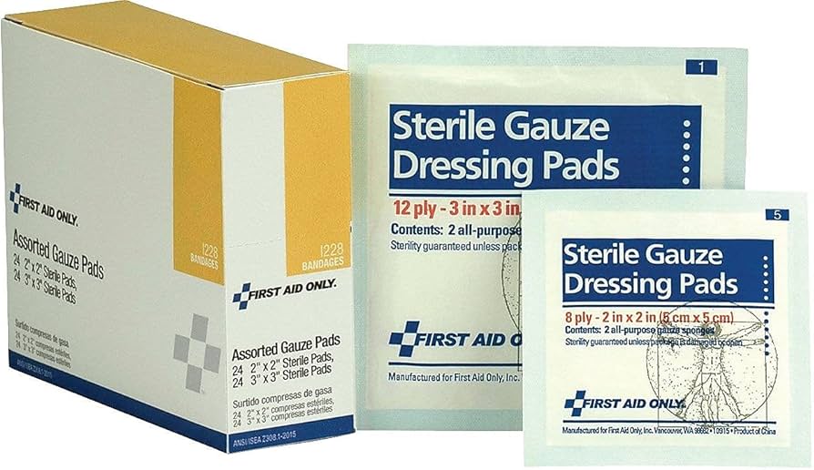 Amazon.com: First Aid Only I228: Assorted Gauze Pads (24 Each 2
