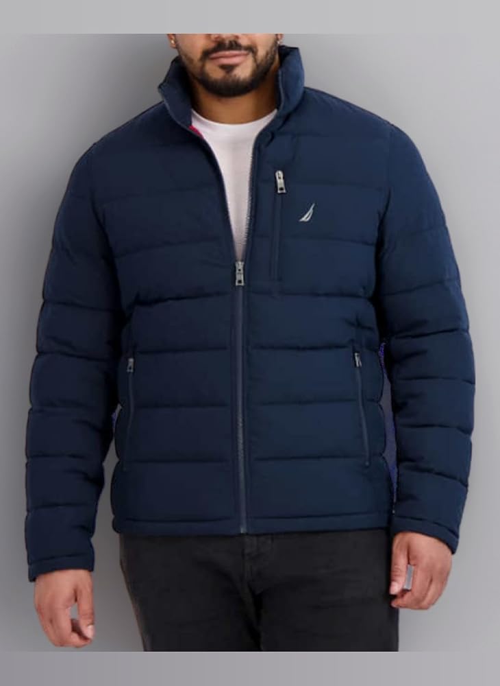 Nautica Mens quilted Puffer jacket Xlarge blue : Amazon.co.uk: Fashion