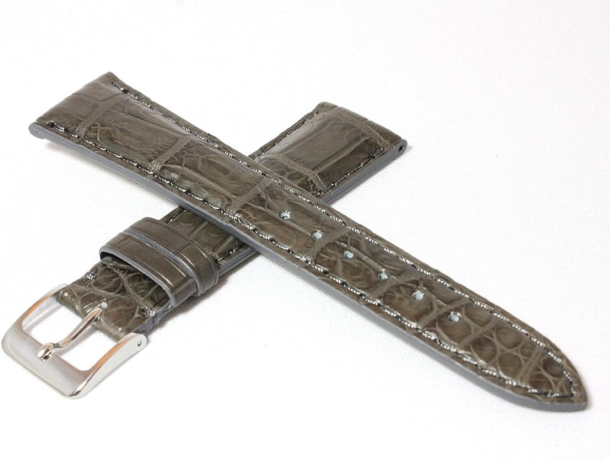 Amazon | 日本製 18mm クロコダイル（ワニ革）時計ベルト マット