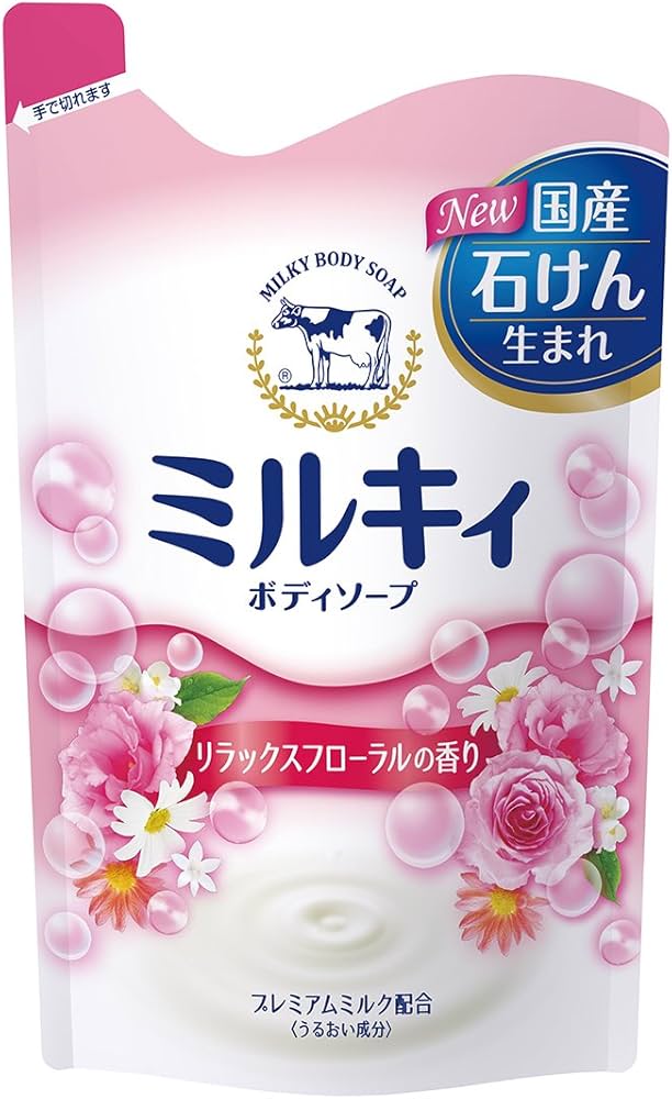 Amazon | 牛乳石鹸 ミルキィボディソープ フローラルソープの香り 詰替