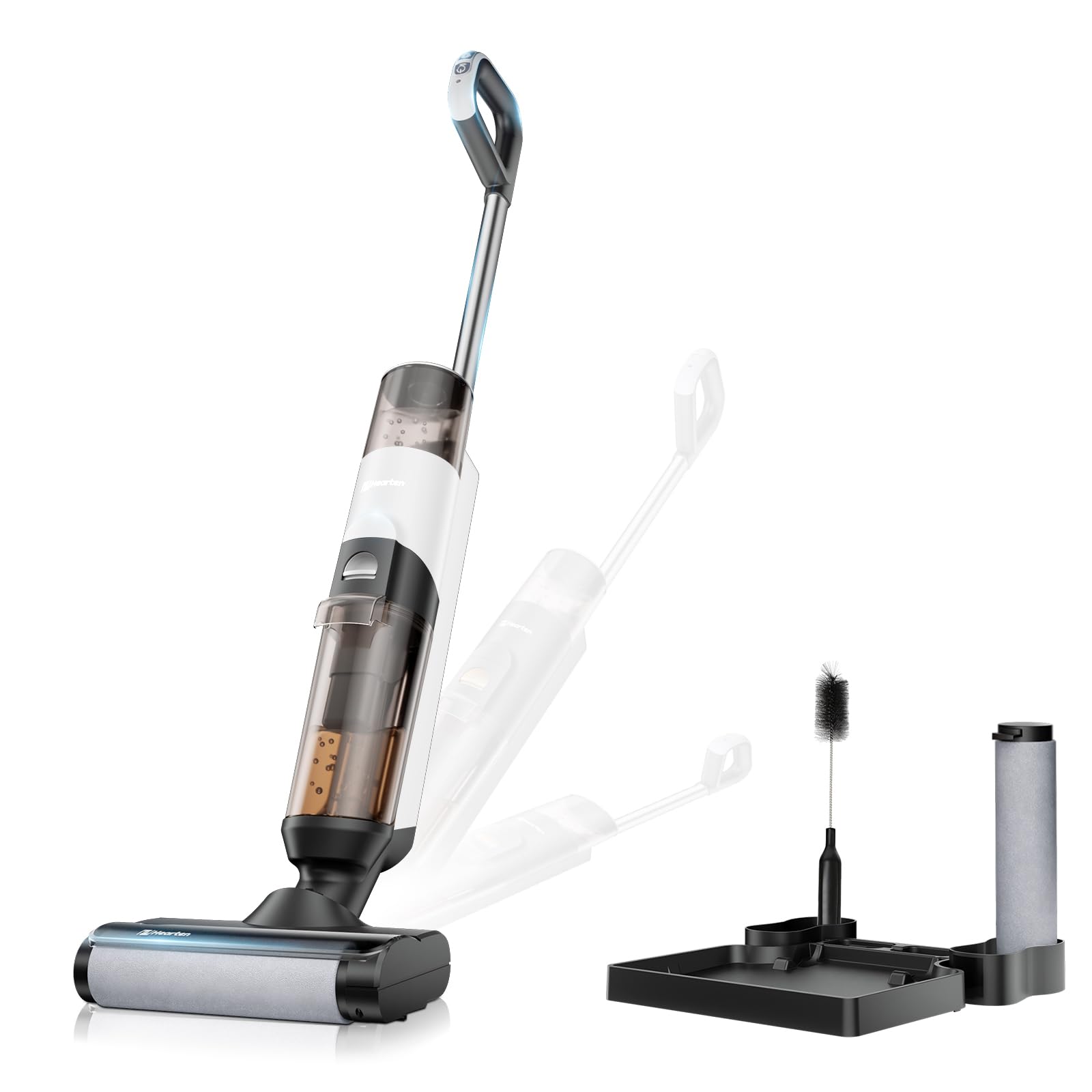 Amazon | Hearten 水拭き掃除機 【自走式設計・吸引＆水拭き2in1】掃除