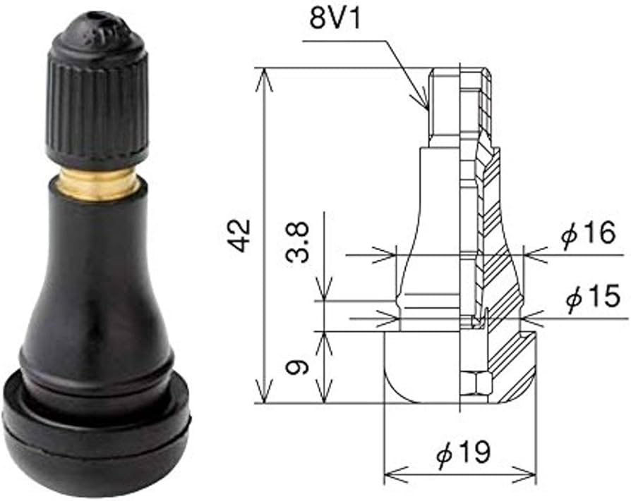 Amazon | 太平洋工業 チューブレスタイヤゴムバルブ 100個セット