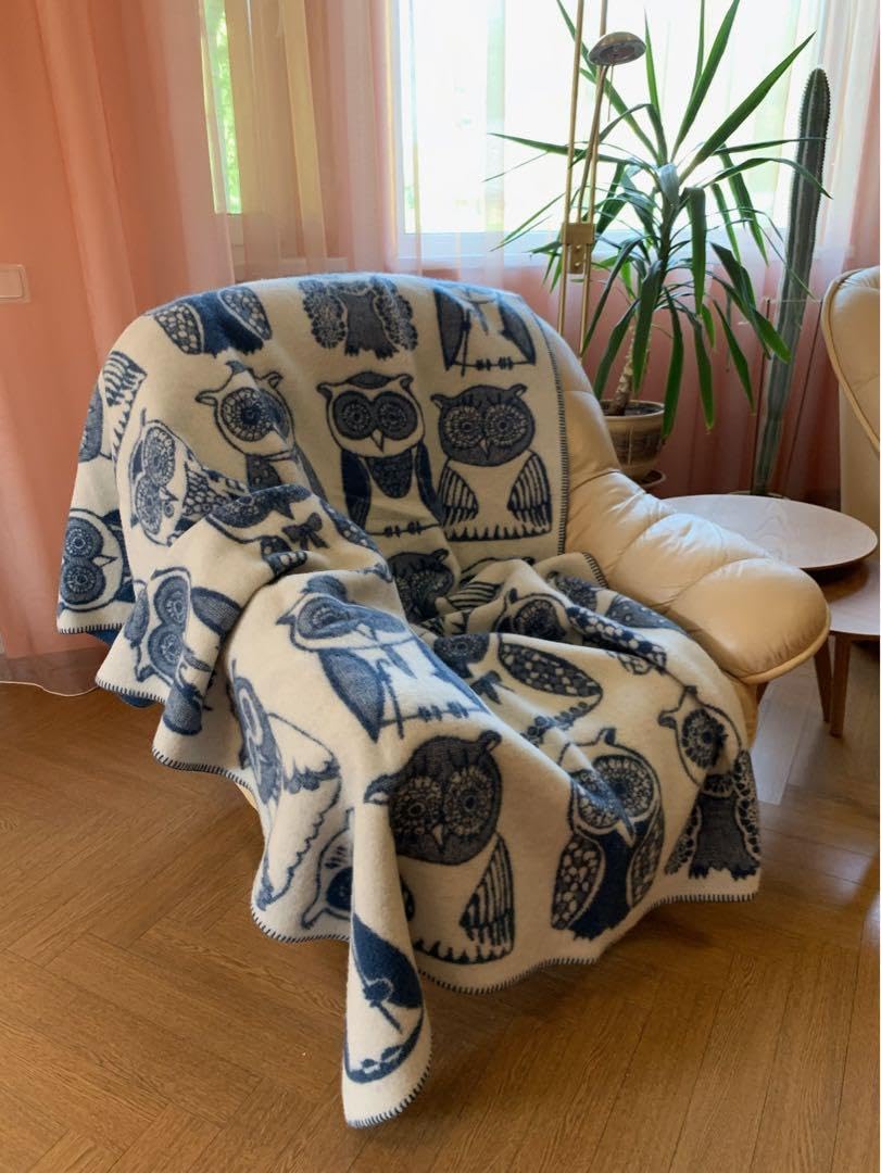 Amazon.co.jp: Klippan クリッパン ブランケット フクロウ柄 ミナ