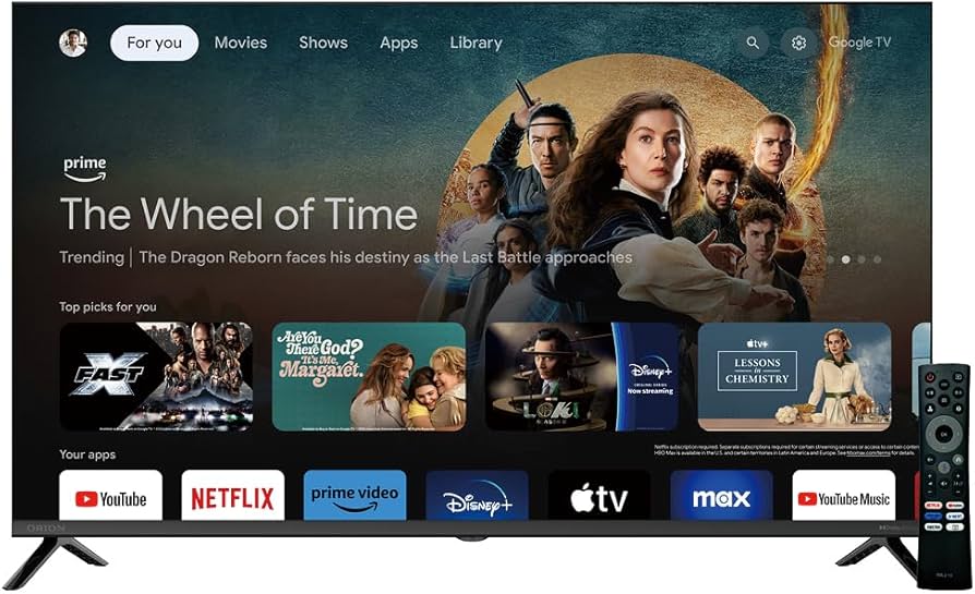 Amazon | オリオン チューナレステレビ 43V型 4K 液晶 Google TV HDR10