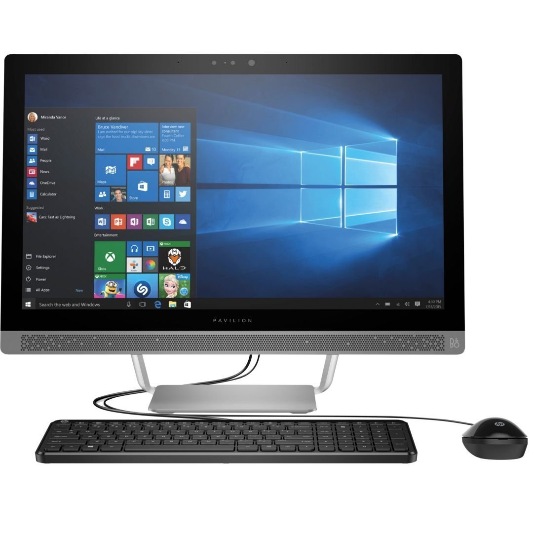 ☆HP i3-6100T 12GB 1TB Wi-Fi Win10 HP All in One Desktop 23.8 Inch