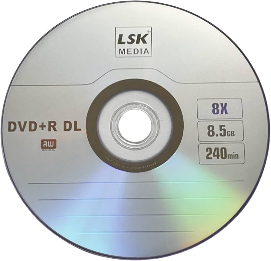 DVD+R DL Double Layer Logo 8X 8.5GB 240min Video – LSK Media Logo