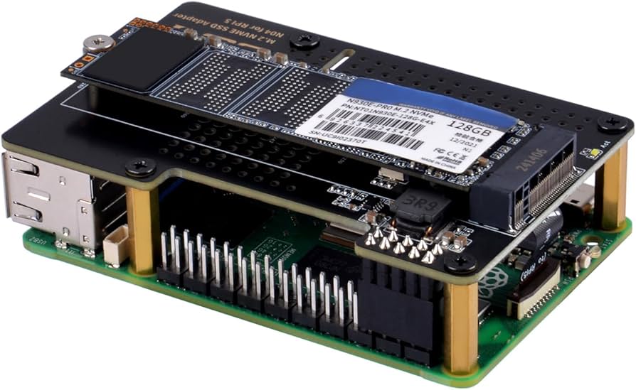 Amazon.com: GeeekPi N04 M.2 NVMe to PCIe Adapter for Raspberry Pi
