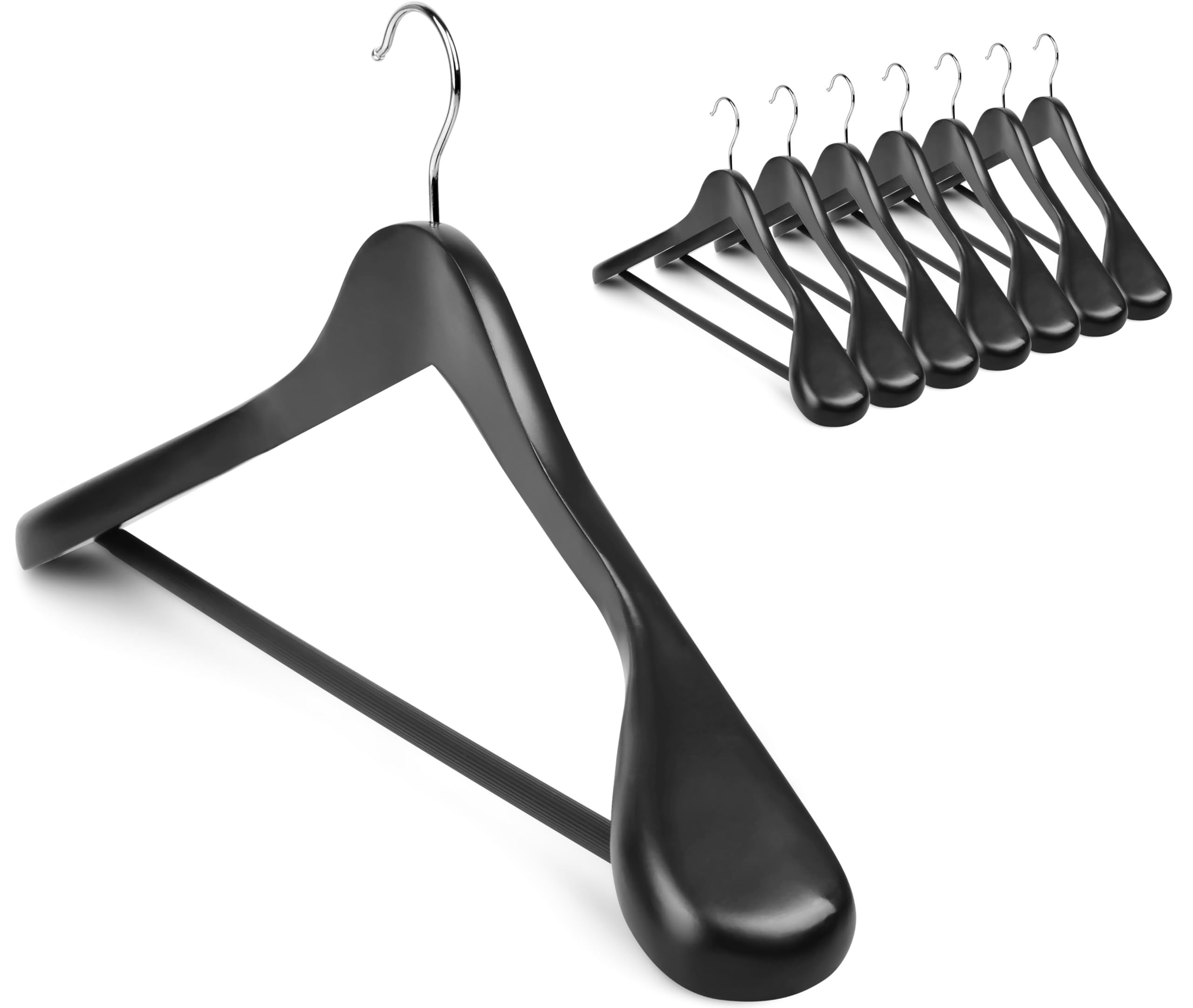Amazon.com: Coat Hanger 8-Pack, MEQUTION Wood Hangers Trouser